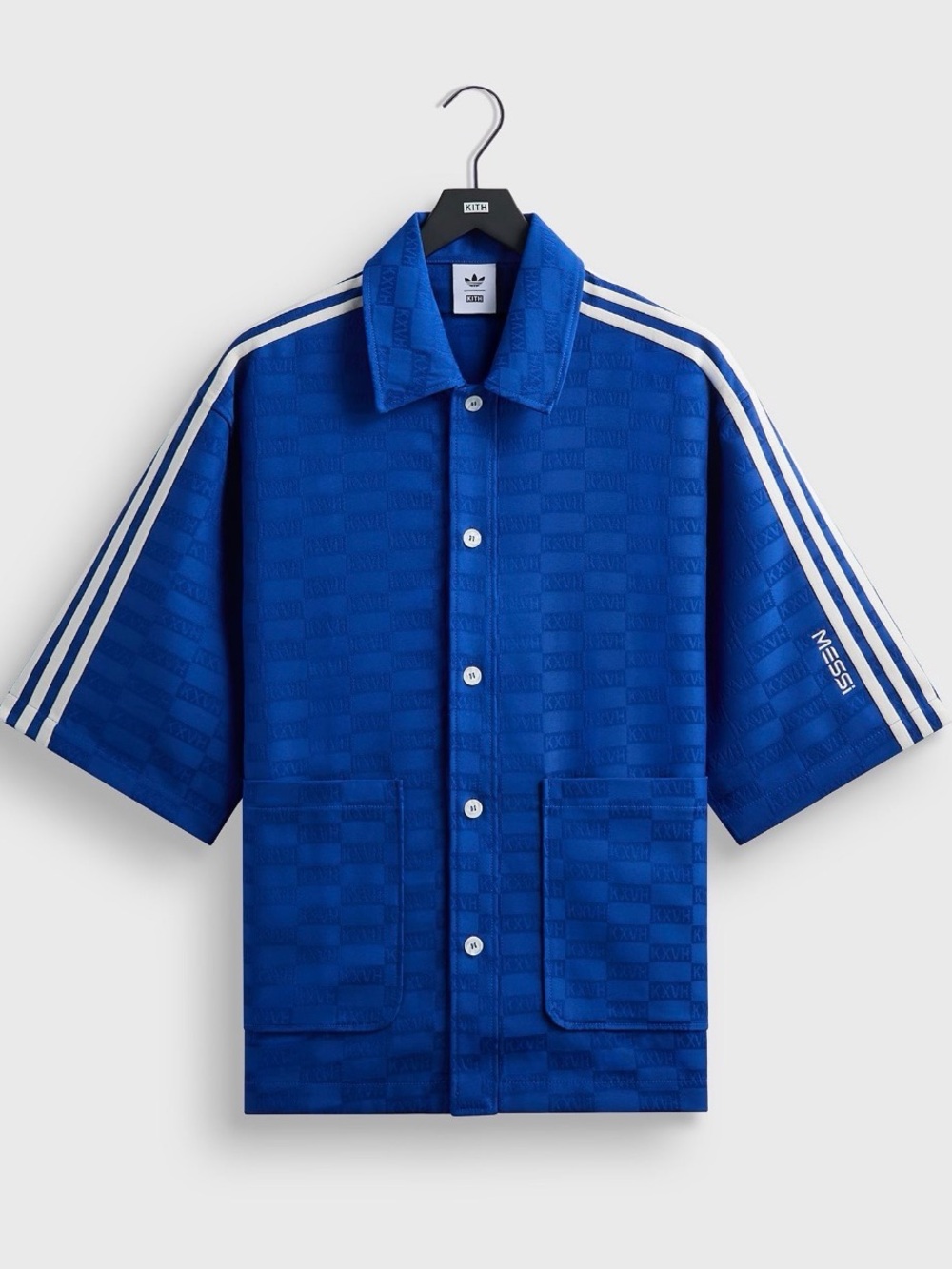 Kith & Messi for adidas Football Monogram Shirt Blue Men Size XL
